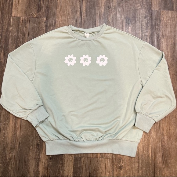 Girls Mint Sweatshirt Top Pull On Size 10/12 - Picture 6 of 10